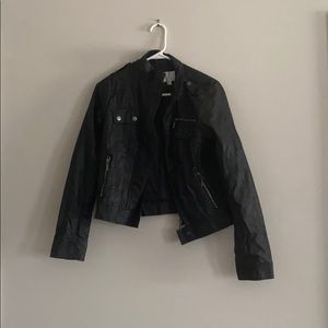 faux leather jacket